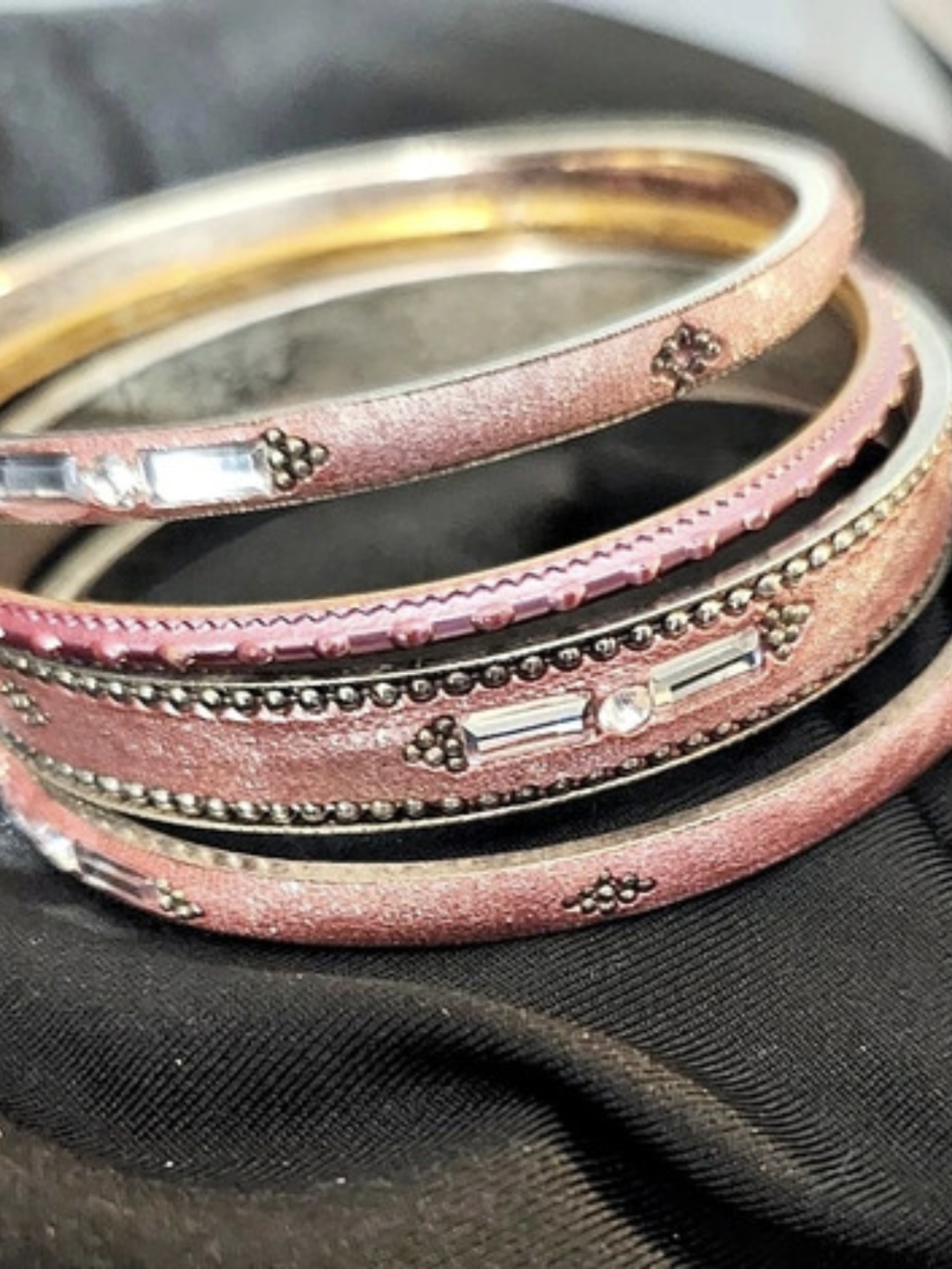 Pink & Gold Bracelet Stack Like New